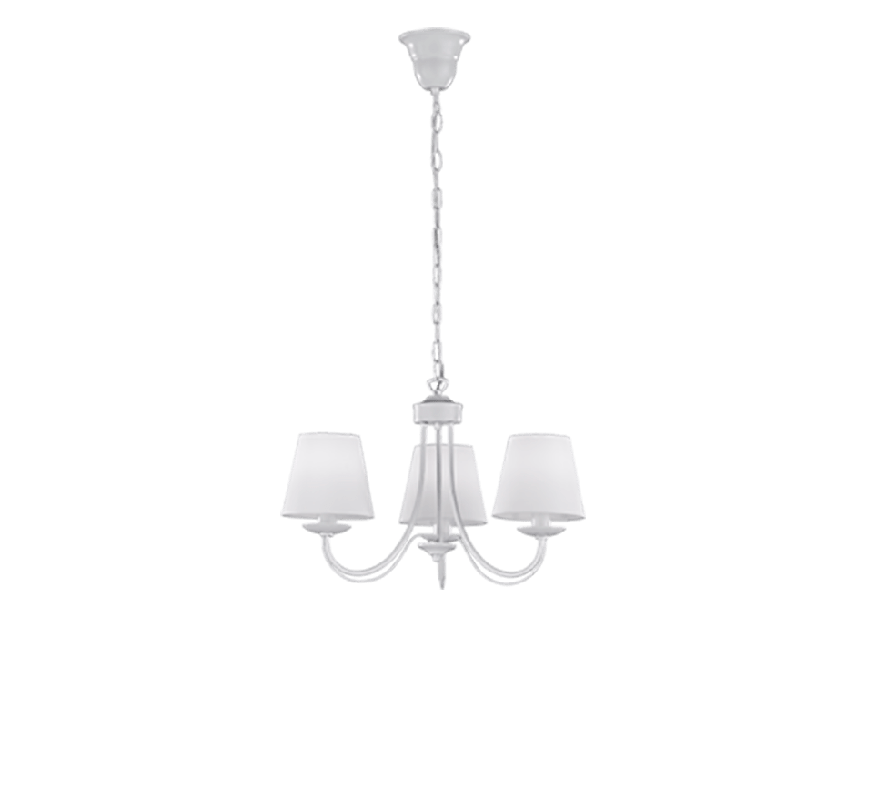 Lustre 3 Branches Blanc