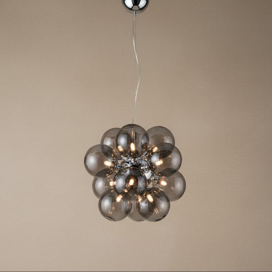 Lustre Noir Suspendu Boule De Verre