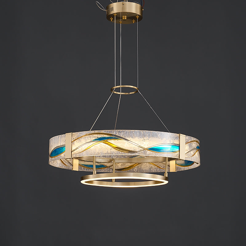 Round Chandelier - Enameled Shine