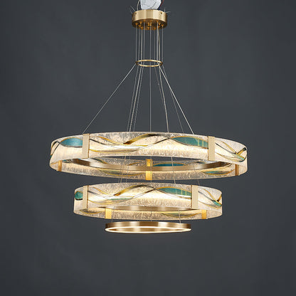Round Enamel Nebula Chandelier