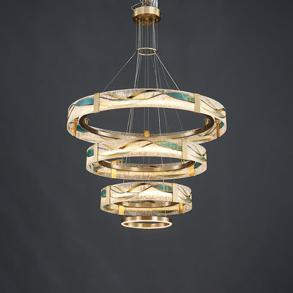 Round Enamel Nebula Chandelier