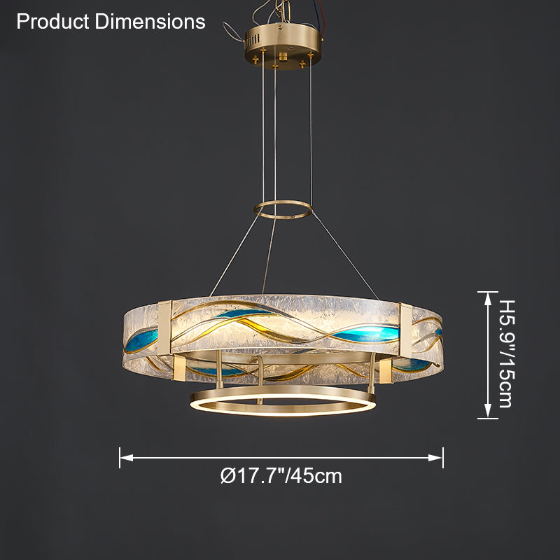 Round Chandelier - Enameled Shine