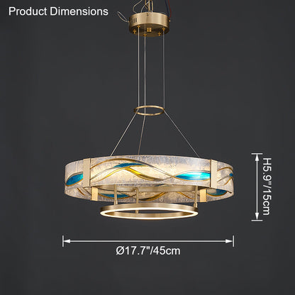 Round Chandelier - Enameled Shine