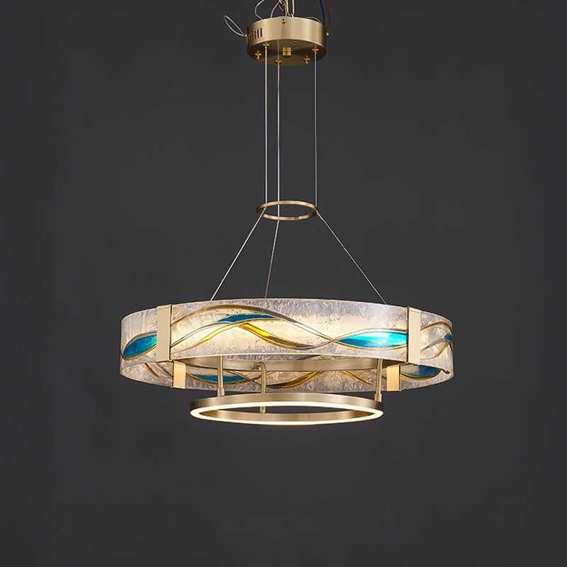 Round Chandelier - Enameled Shine