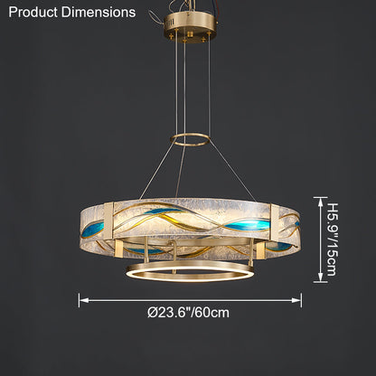 Round Chandelier - Enameled Shine