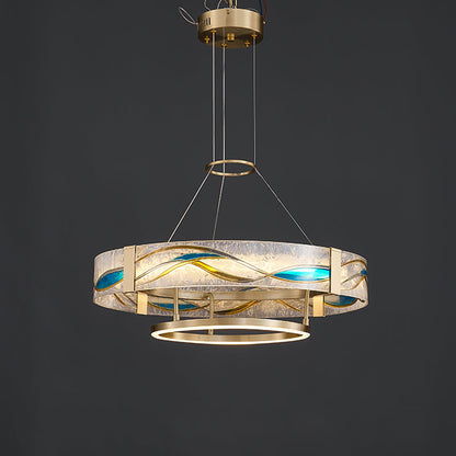 Round Chandelier - Enameled Shine