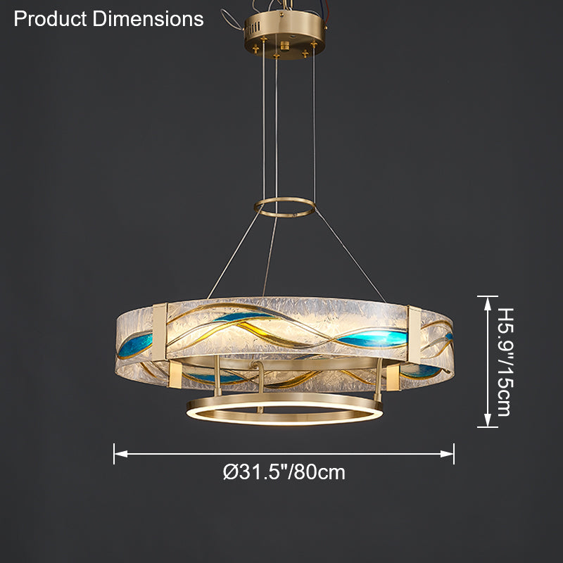 Round Chandelier - Enameled Shine