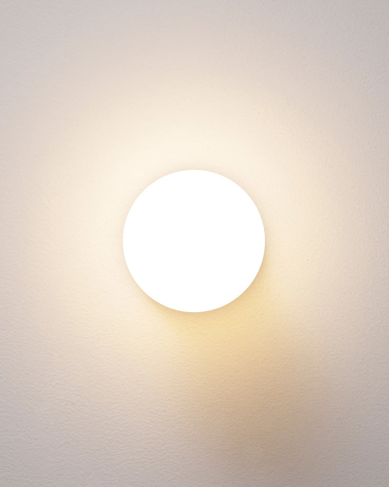 Spherical Glass and Concrete Wall Light