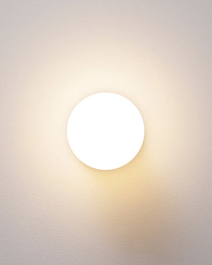 Spherical Glass and Concrete Wall Light