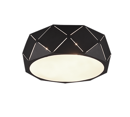 Plafonnier Cylindrique Noir