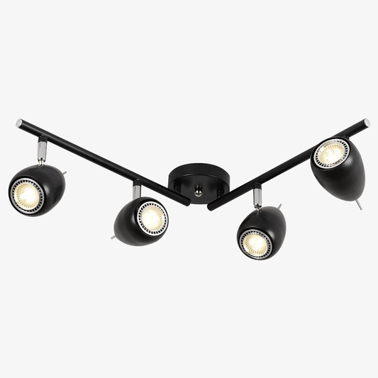 Plafonnier LED Design - Spot Orientable en Métal Noir ou Blanc-1