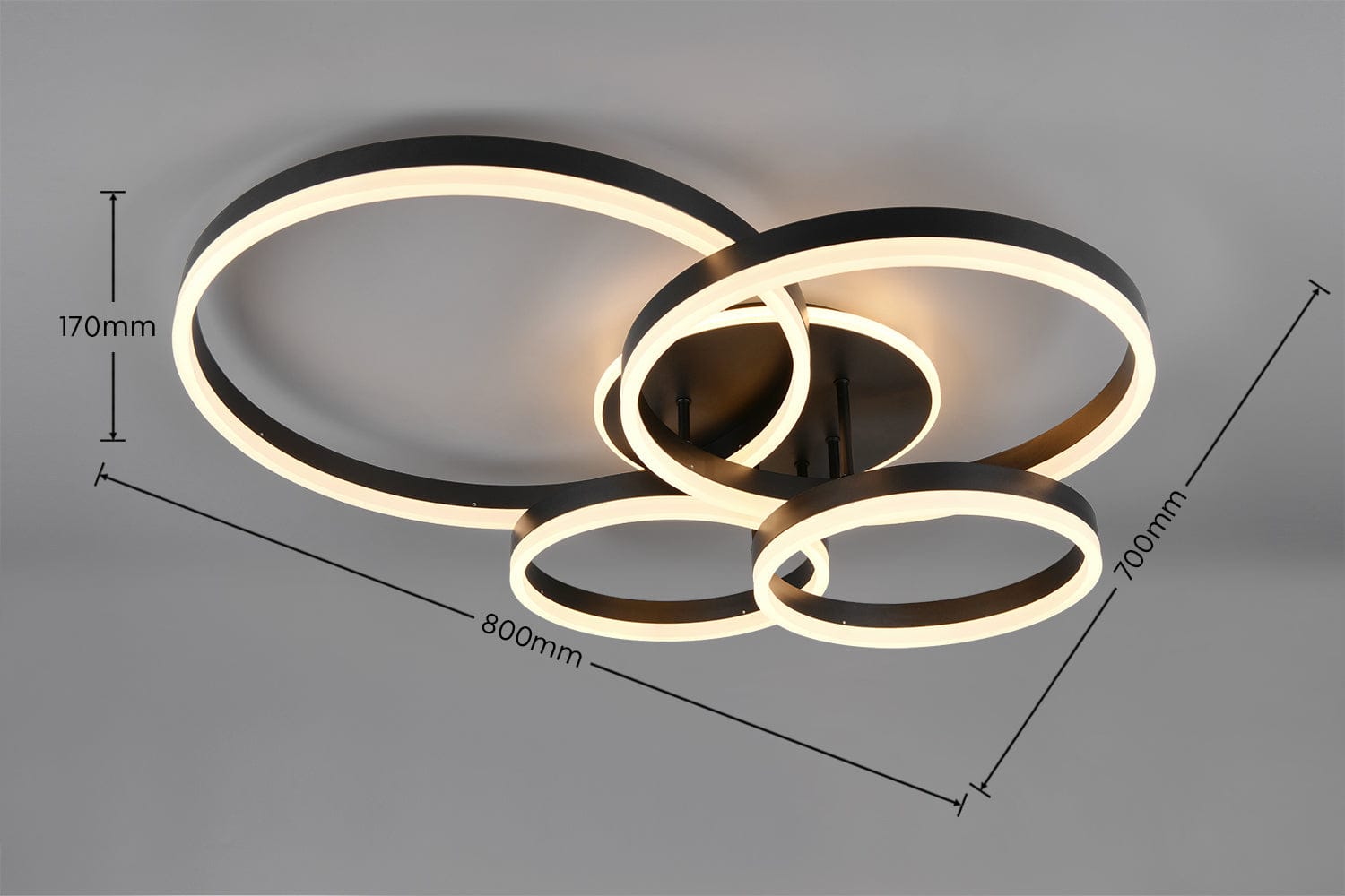 Plafonnier Noir Led