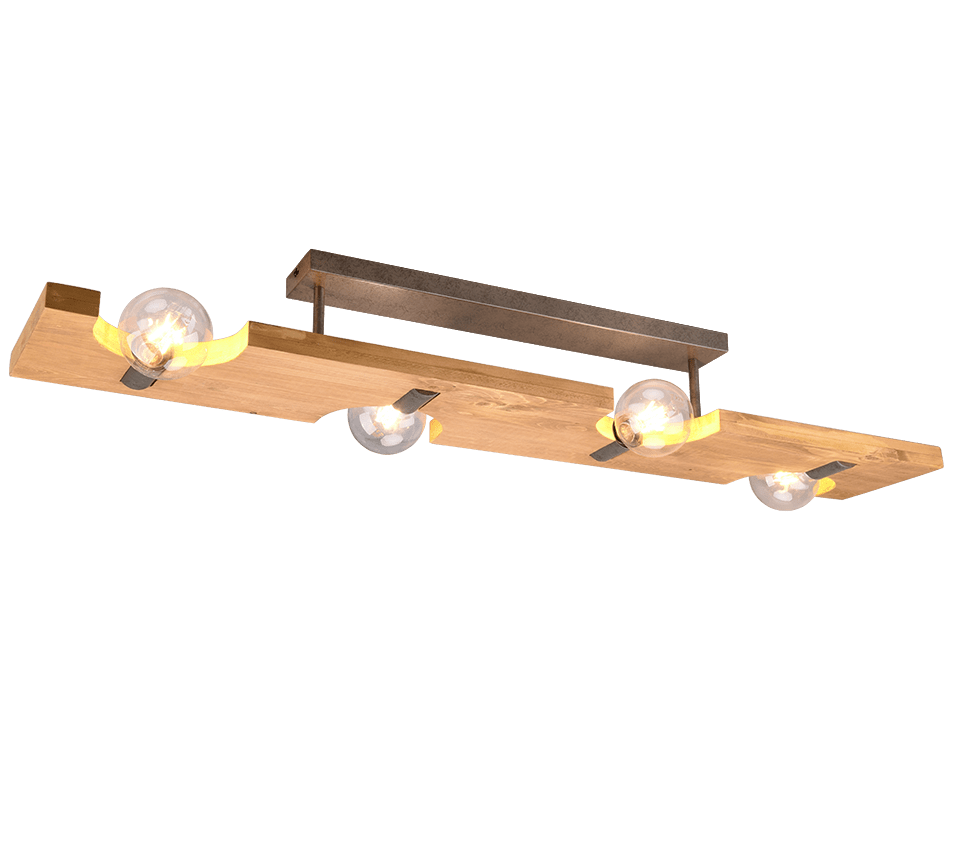Plafonnier Plat Bois