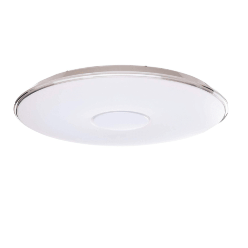 Plafonnier Rond en Verre Blanc de 60cm