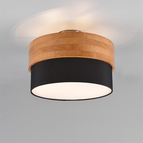 Plafonnier Salle De Bain Noir Et Bois
