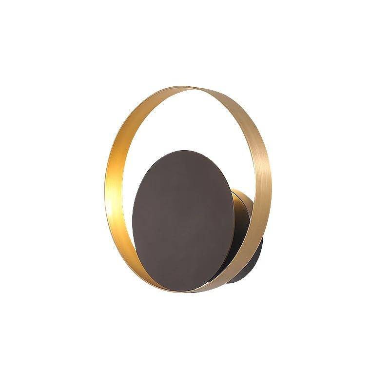 Applique Murale LED Élégance - Cercles Dorés et Noirs pour Salon et Chambre 1