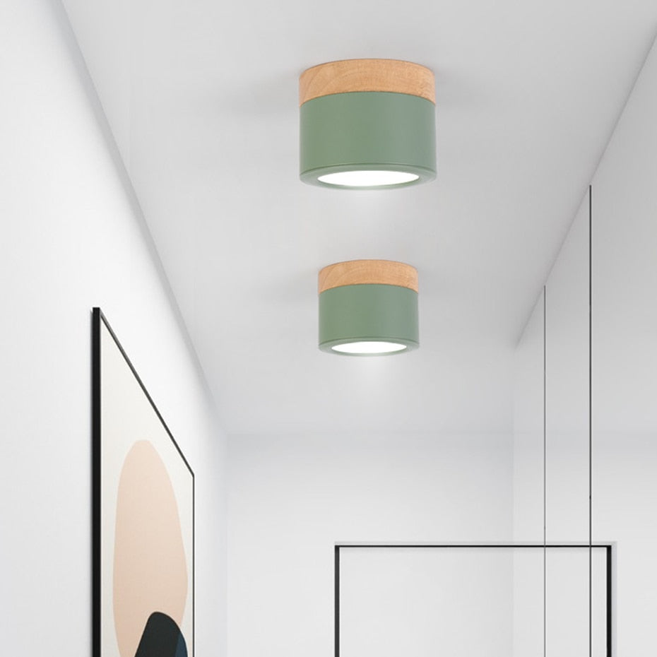 Spot LED Moderne en Bois et Métal - Allan-3