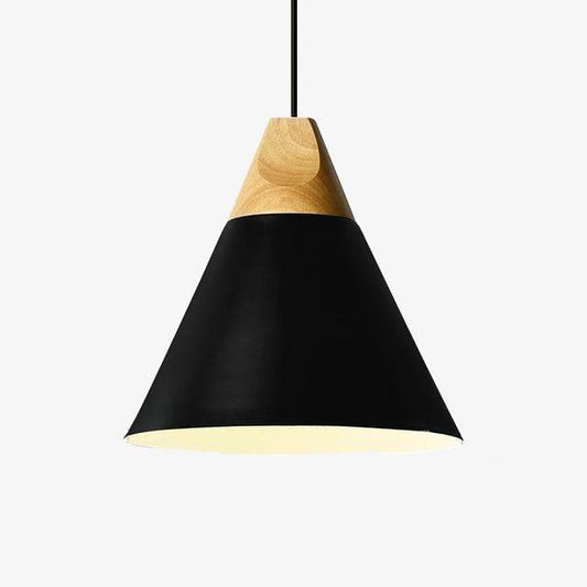 Suspension Vintage en Bois et Aluminium - Cone-2
