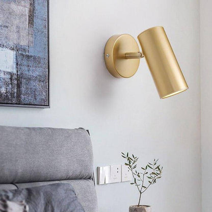 Applique Murale LED Cylindrique Éclat Doré - Design Moderne et Élégant-2