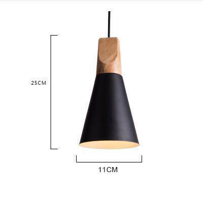 Suspension Vintage en Bois et Aluminium - Cone-1