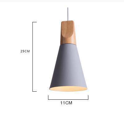 Variant image for Suspension Vintage en Bois et Aluminium - Cone-2