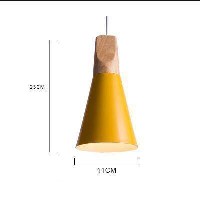 Suspension Vintage en Bois et Aluminium - Cone-6