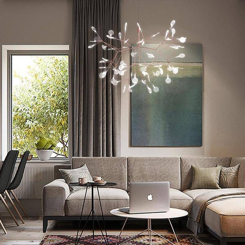 Suspension Arbre LED - Élégance Cuivrée ou Noire-6