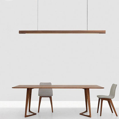 Suspension LED en Bois Allongé - Hang Minimaliste pour Luminaire Chambre-4