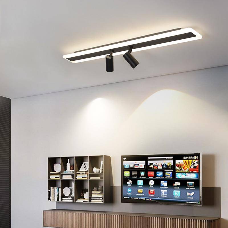 Plafonnier LED Design - Éclat Noir Moderne-3