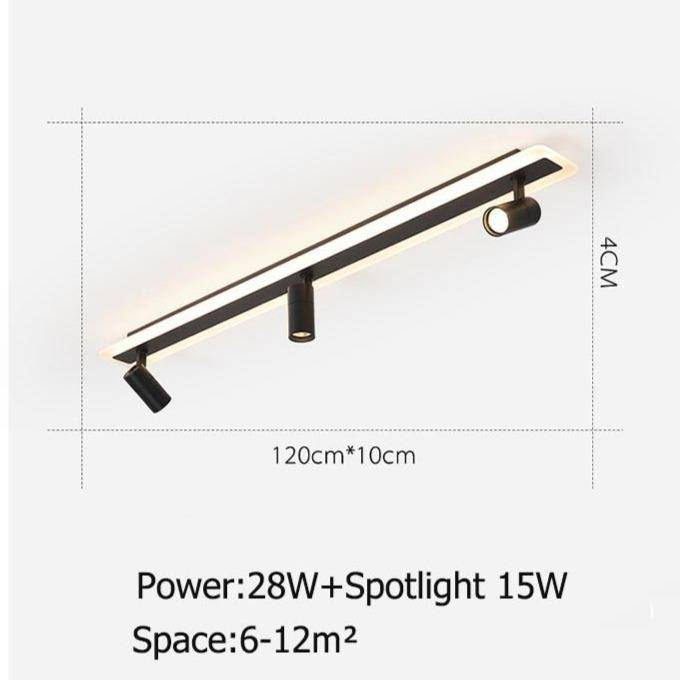 Plafonnier LED Design - Éclat Noir Moderne-5