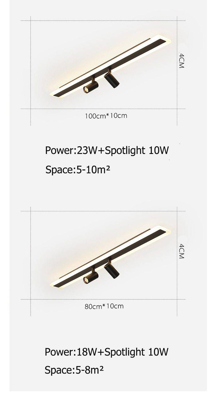 Plafonnier LED Design - Éclat Noir Moderne-4