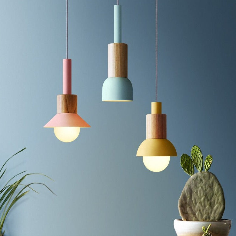 Suspension Lumineuse Bois et Métal - Élégance Design-3