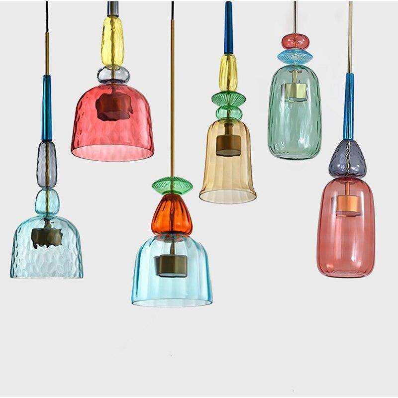 Suspension LED en Verre Coloré - Illumy Chic-6