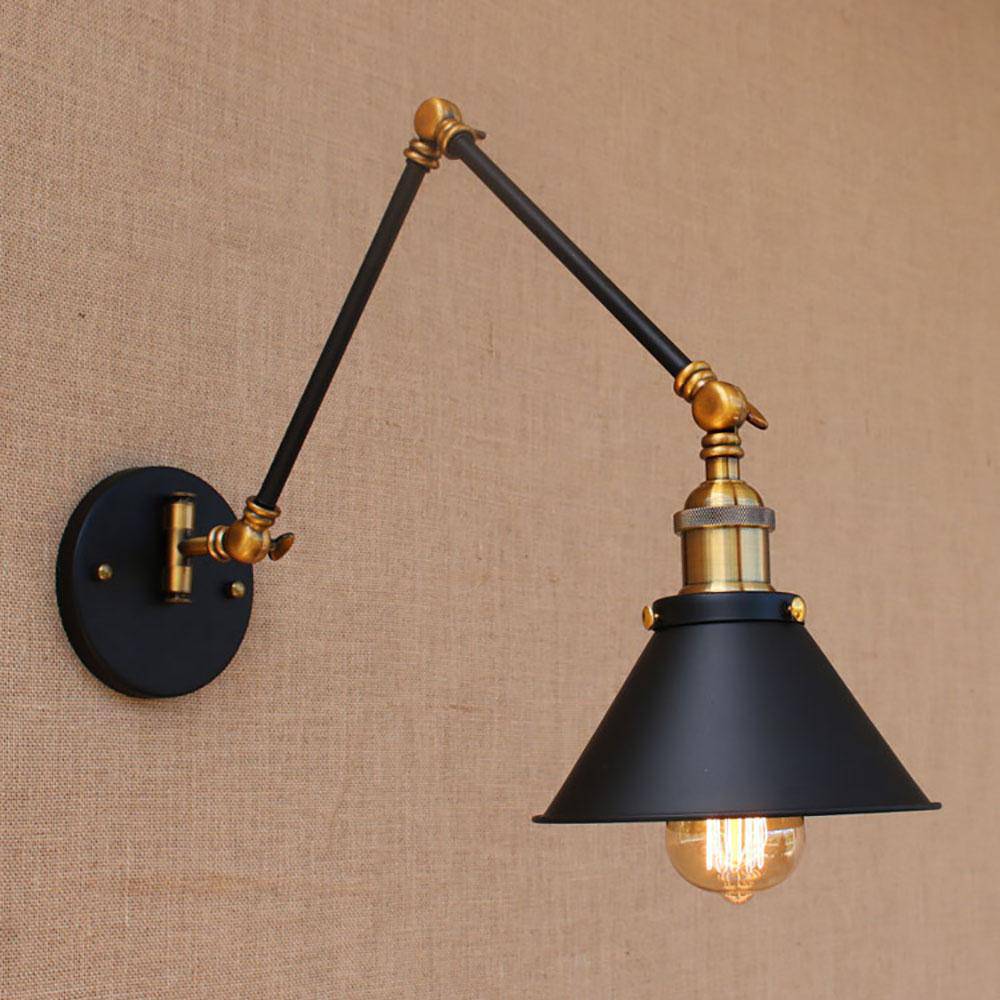 Applique Murale Ajustable - American Country Noir et Doré 4