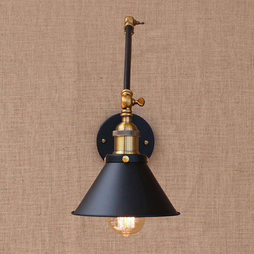 Applique Murale Ajustable - American Country Noir et Doré 5