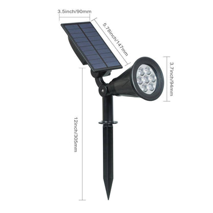 Spot LED Solaire Dirigeable - Éclat Moderne pour Éclairage Extérieur-4
