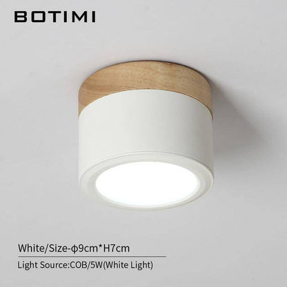 Spot LED Cylindrique en Bois - Élégance Moderne-4