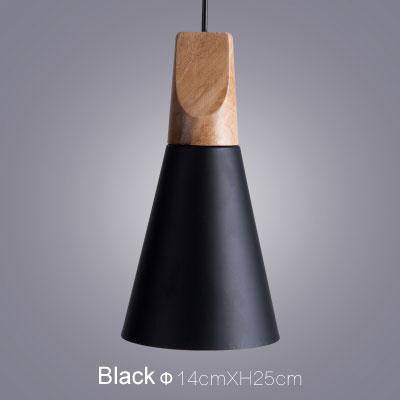 Suspension Lumineuse Bois Élégante - Cône Moderne-1