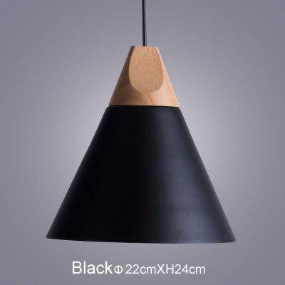 Variant image for Suspension Lumineuse Bois Élégante - Cône Moderne-2