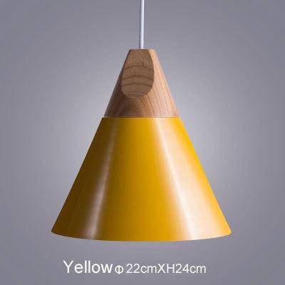 Variant image for Suspension Lumineuse Bois Élégante - Cône Moderne-8