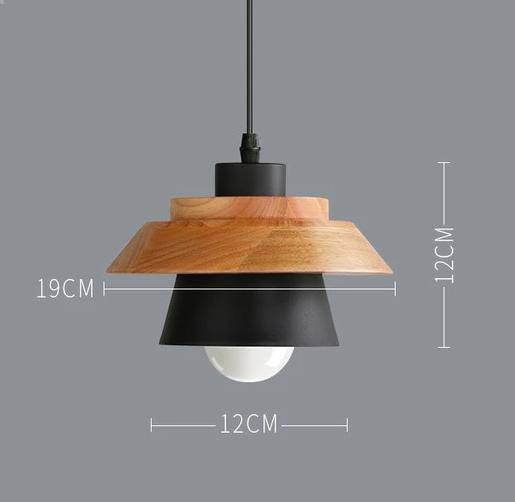 Suspension Nordic en Métal Coloré et Bois - Élégance Graphique-1