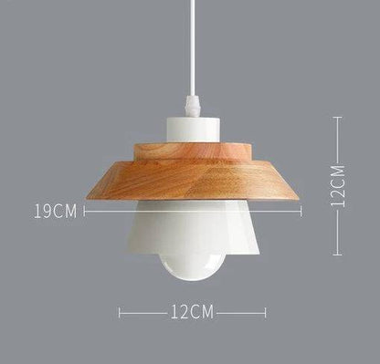 Variant image for Suspension Nordic en Métal Coloré et Bois - Élégance Graphique-3