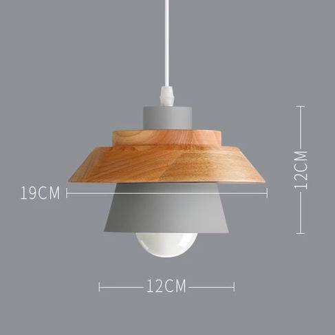 Variant image for Suspension Nordic en Métal Coloré et Bois - Élégance Graphique-4