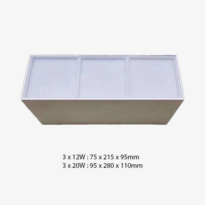 Variant image for Plafonnier Cube LED Design - Aluminium Moderne-25