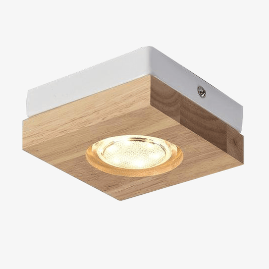 Spot LED Encastrable en Bois - Élégance Naturelle-2