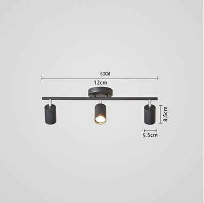 Plafonnier Éclairage Surface Minimaliste - Lumis Noir-1