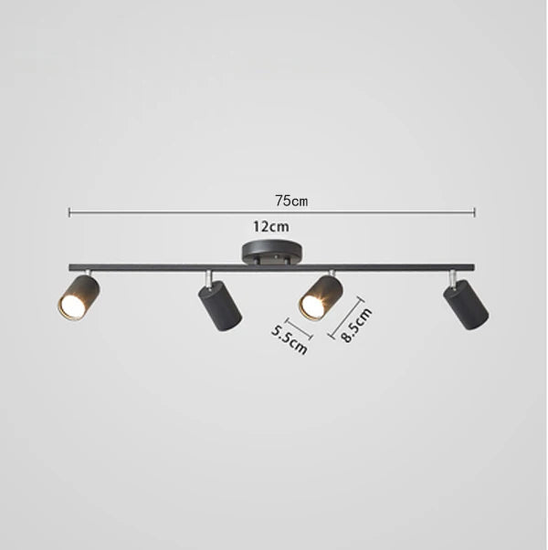 Variant image for Plafonnier Éclairage Surface Minimaliste - Lumis Noir-7