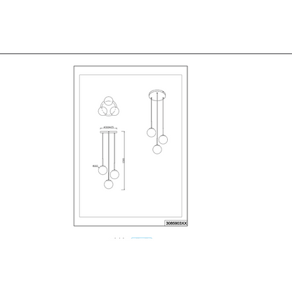 Suspension 3 Lampes Design
