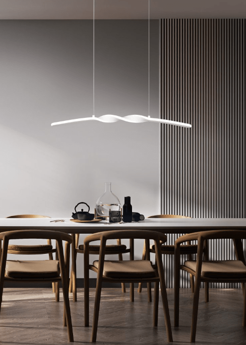 Suspension Blanche Arc Pour Table