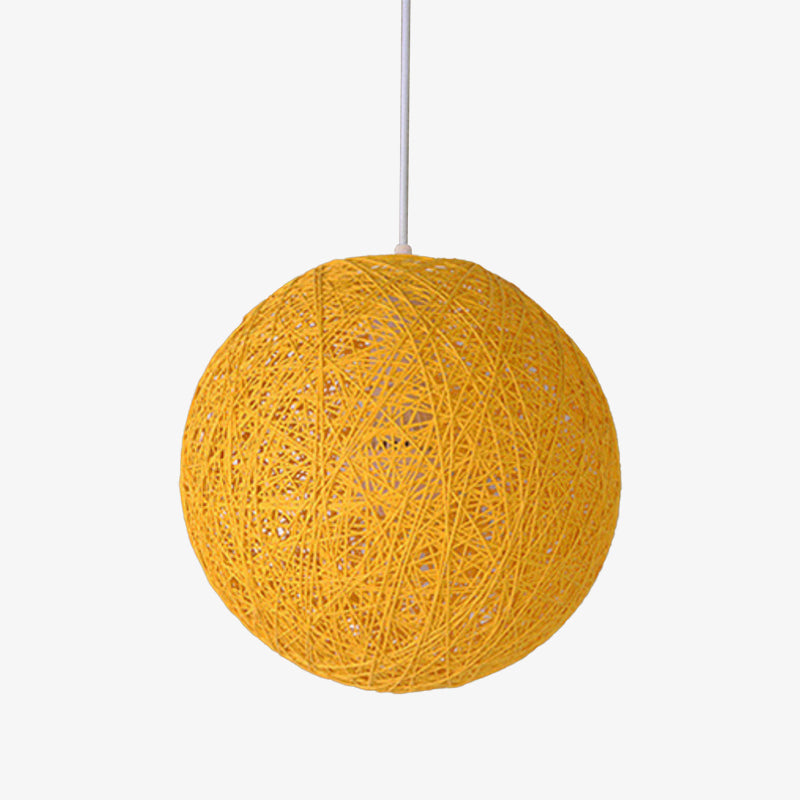 Suspension Boule Wicker - Élégance Colorée-5